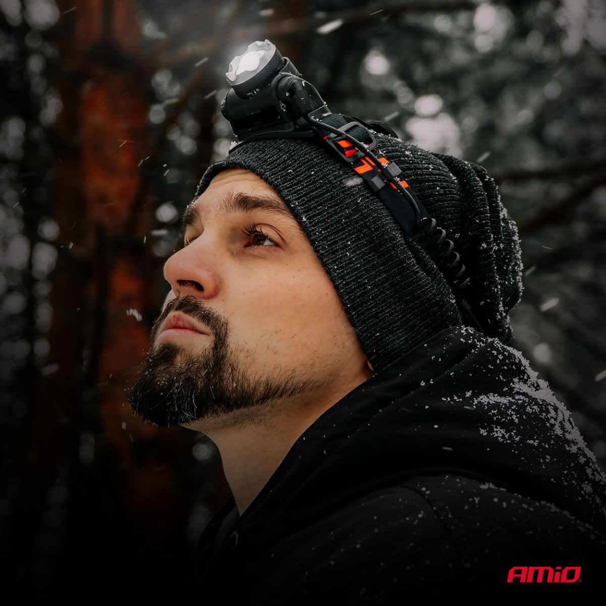 Uzlādējams LED pieres lukturītis T6 3600mAh AMIO-04664