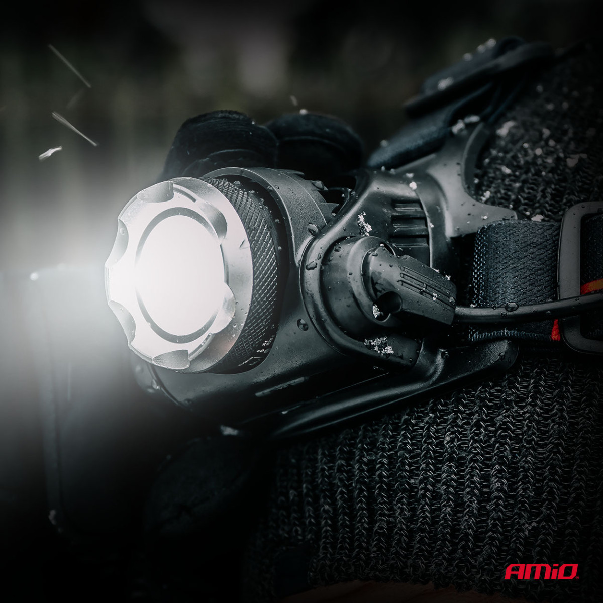 Uzlādējams LED pieres lukturītis T6 3600mAh AMIO-04664