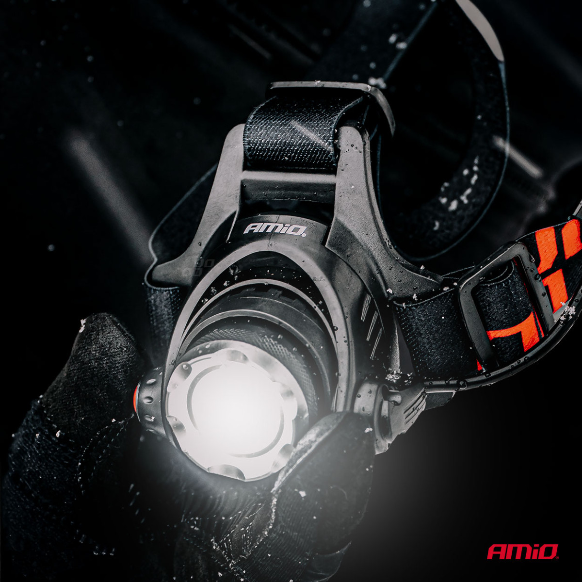 Uzlādējams LED pieres lukturītis T6 3600mAh AMIO-04664