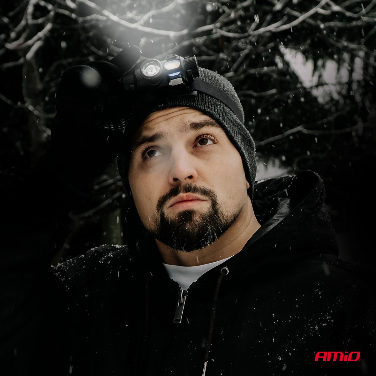 Uzlādējams LED pieres lukturītis XPG+COB 1200mAh AMIO-04662