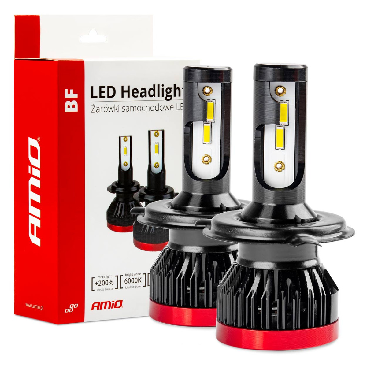 LED priekšējo lukturu spuldzes BF sērija H4/H19 AMiO-02241