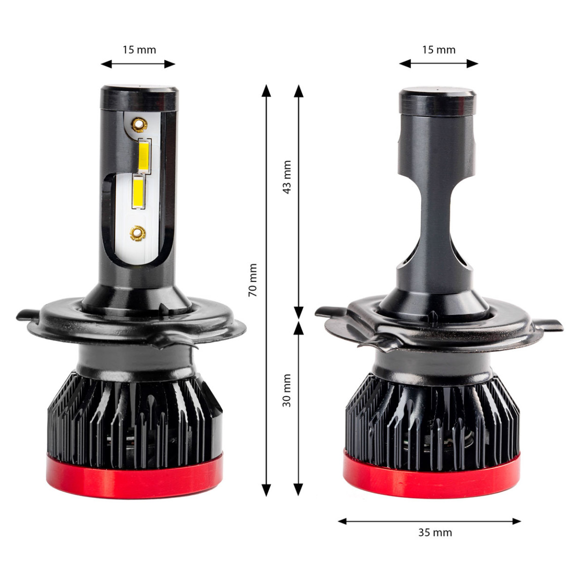 LED priekšējo lukturu spuldzes BF sērija H4/H19 AMiO-02241