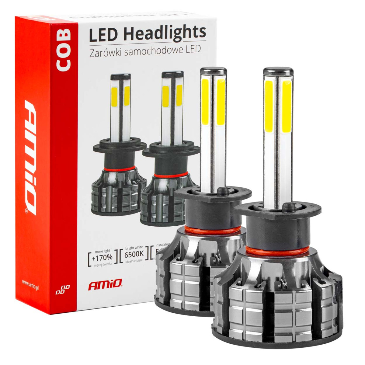 LED priekšējo lukturu spuldzes COB sērija H1 AMiO-02842