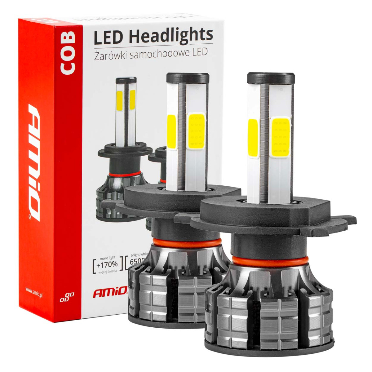LED priekšējo lukturu spuldzes COB sērijas H4 AMiO-02843