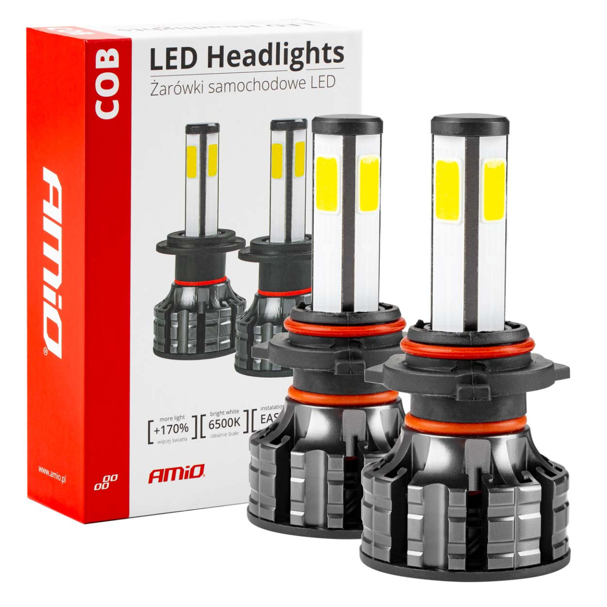 LED priekšējo lukturu spuldzes COB sērijas HB3 AMiO-02846