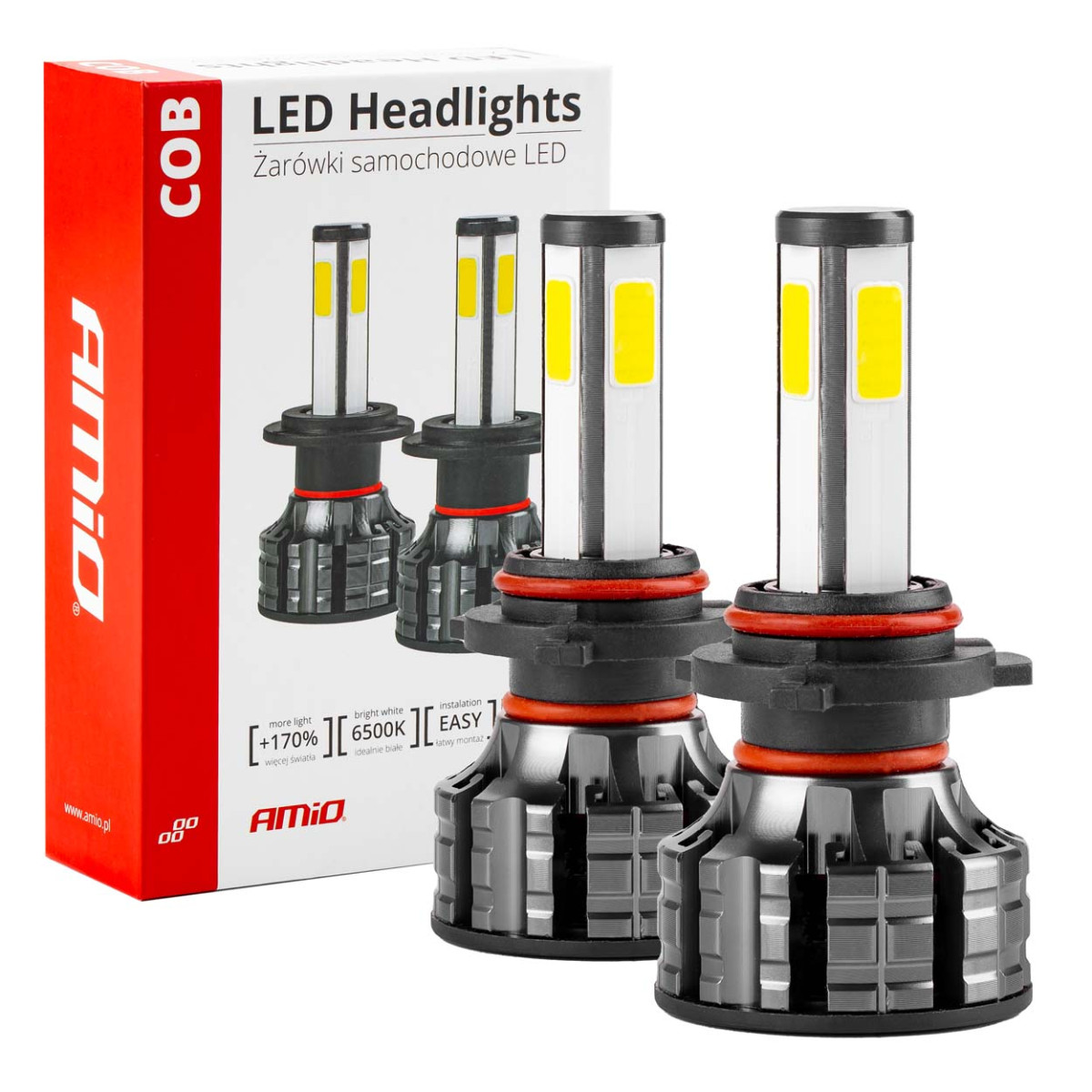 LED priekšējo lukturu spuldzes COB sērijas HB4 AMiO-02847