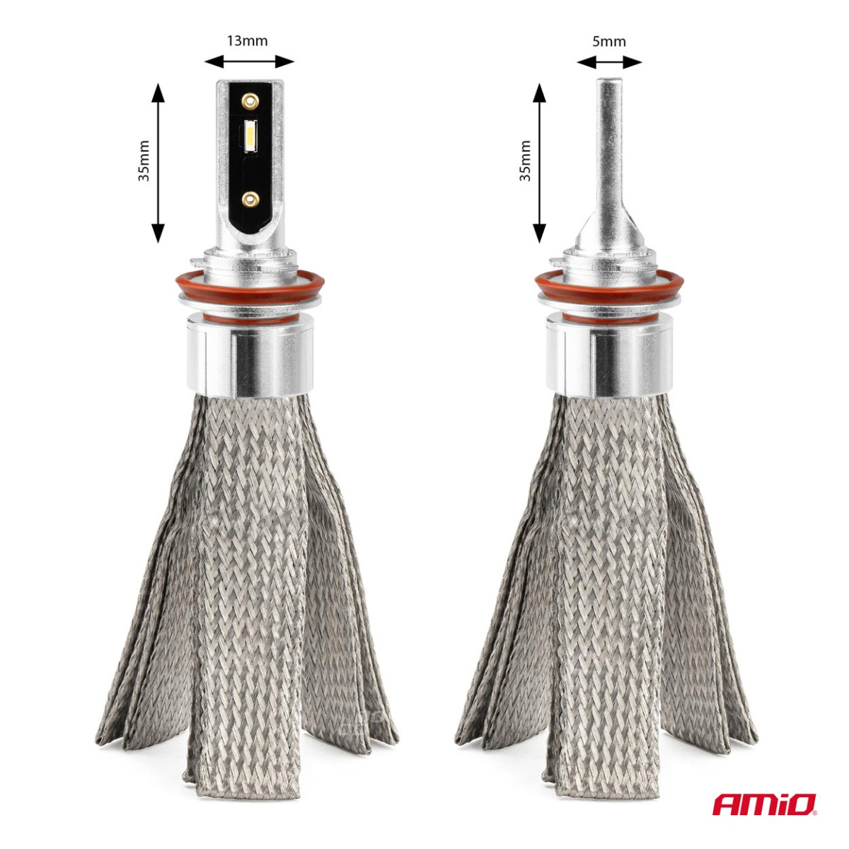 LED priekšējo lukturu spuldzes FLEX+ sērija H8 H9 H11 H16 Canbus 6000K 12-24V AMIO-03663