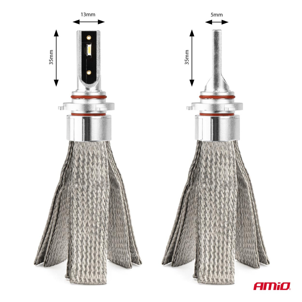 LED priekšējo lukturu spuldzes FLEX+ sērija HB3 9005/HIR1 9011/H10 canbus 6000K 12-24V AMIO-03664
