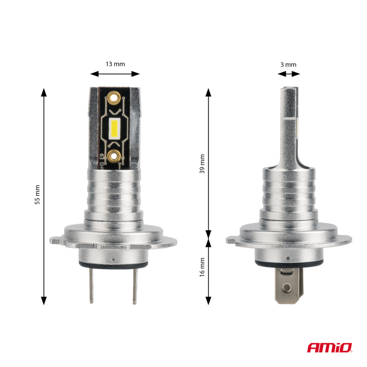 LED priekšējo lukturu spuldzes H-mini sērija H7/H18 AMiO-03332