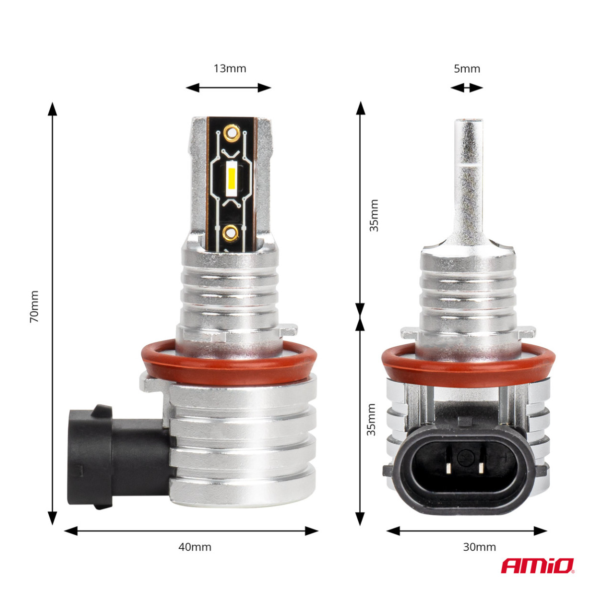 LED priekšējo lukturu spuldzes H-mini sērija H8/H9/H11/H16 AMiO-03333