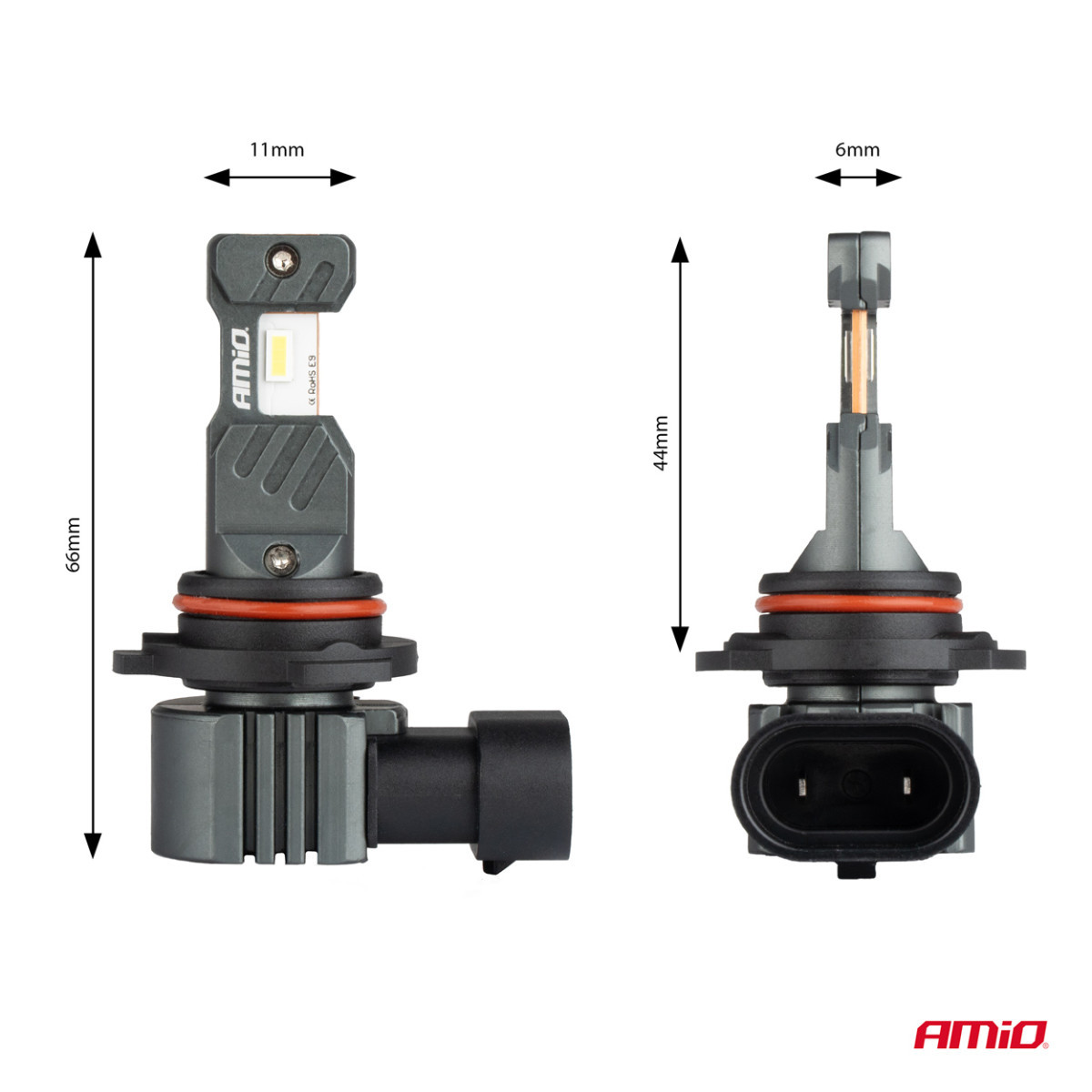 LED lukturu spuldzes Hybrid sērija HIR2 6000K Canbus 60W, AMIO-04119