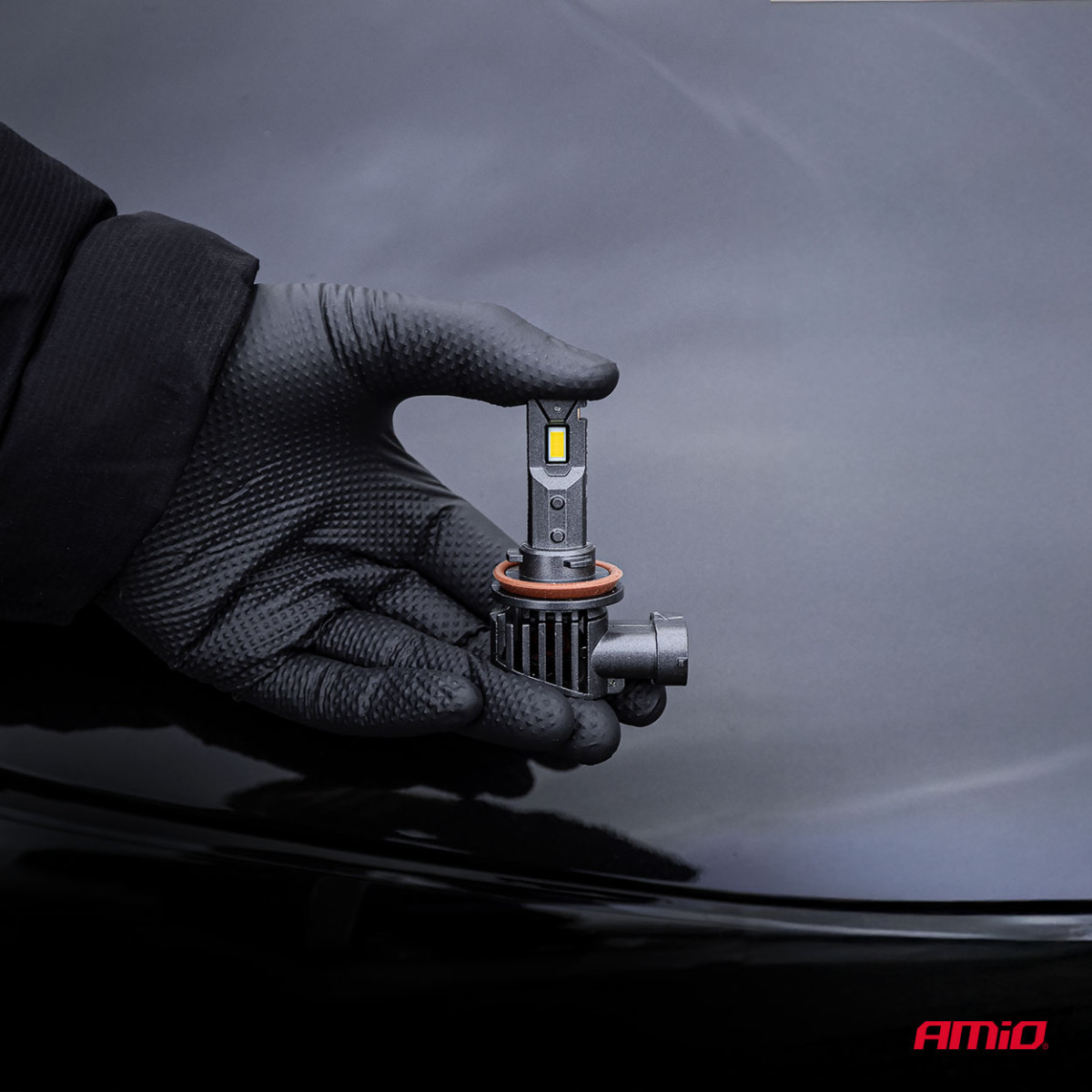 LED priekšējo lukturu spuldzes F25 SUDRABA FULL CANBUS H8/H9/H11/H16 62W 12V 24V AMIO-04705