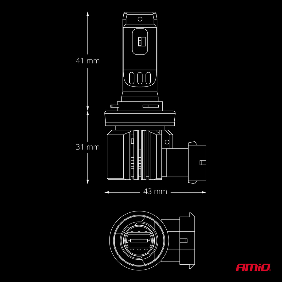 LED automašīnu spuldzes H8/H9/H11/H16 F26 PRO LumiTec LIMITED +130% DUO FULL CANBUS 12V/24V AMIO-04873