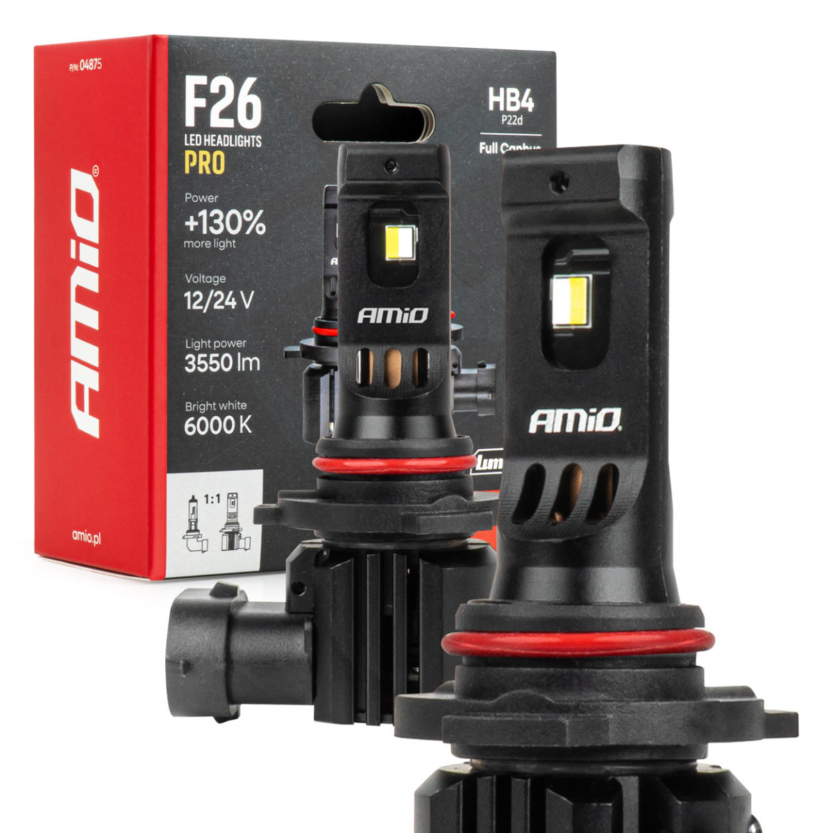 LED automašīnu spuldzes HB4 F26 PRO LumiTec LIMITED +130% DUO FULL CANBUS 12V/24V AMIO-04875