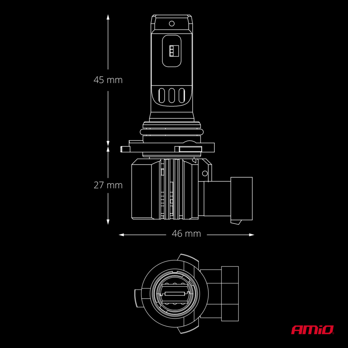 LED automašīnu spuldzes HB4 F26 PRO LumiTec LIMITED +130% DUO FULL CANBUS 12V/24V AMIO-04875
