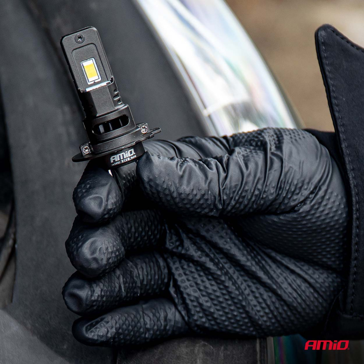 LED priekšējo lukturu spuldzes F25 PRO BLACK FULL CANBUS H7 68W 12V 24V, AMIO-04720