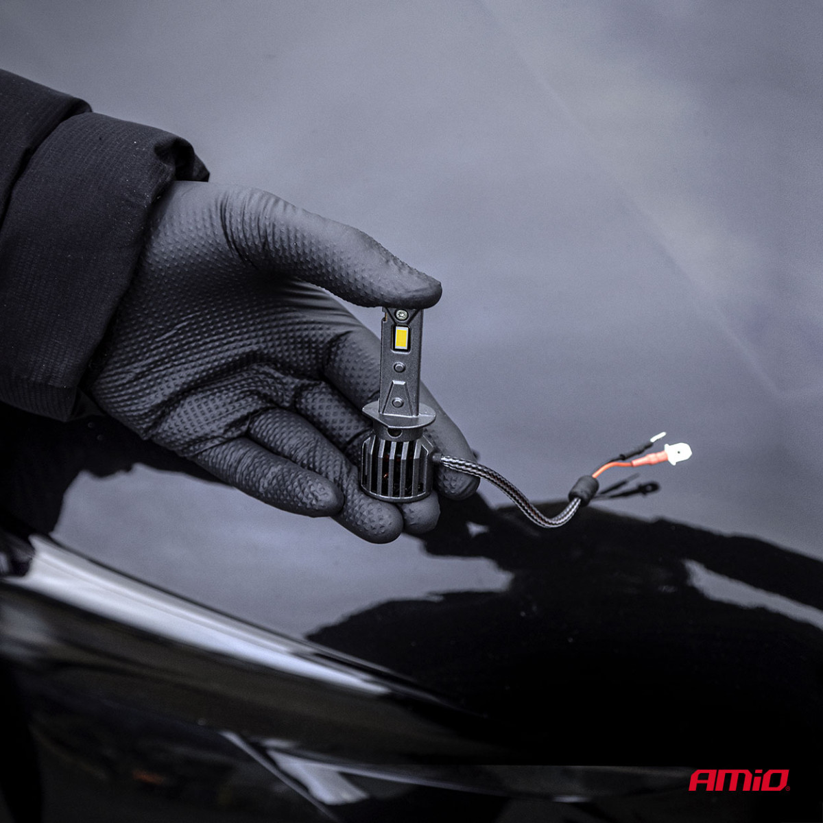 LED priekšējo lukturu spuldzes F25 SUDRABA FULL CANBUS H3 52W 12V 24V AMIO-04702