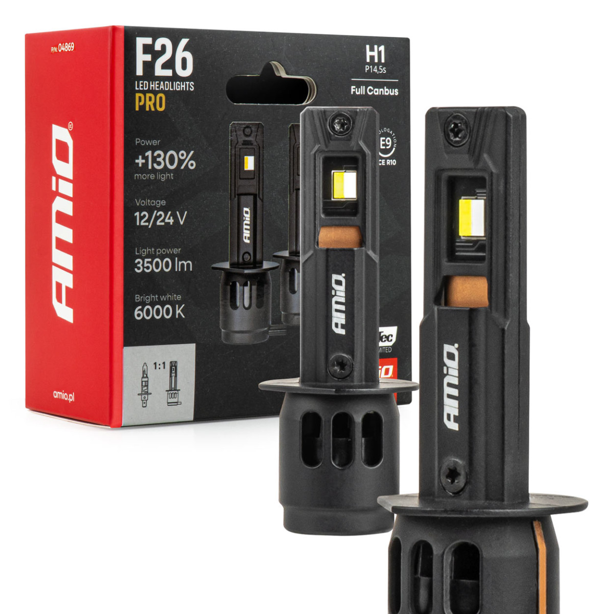 LED automašīnu spuldzes H1 F26 PRO LumiTec LIMITED +130% DUO FULL CANBUS 12V/24V AMIO-04869