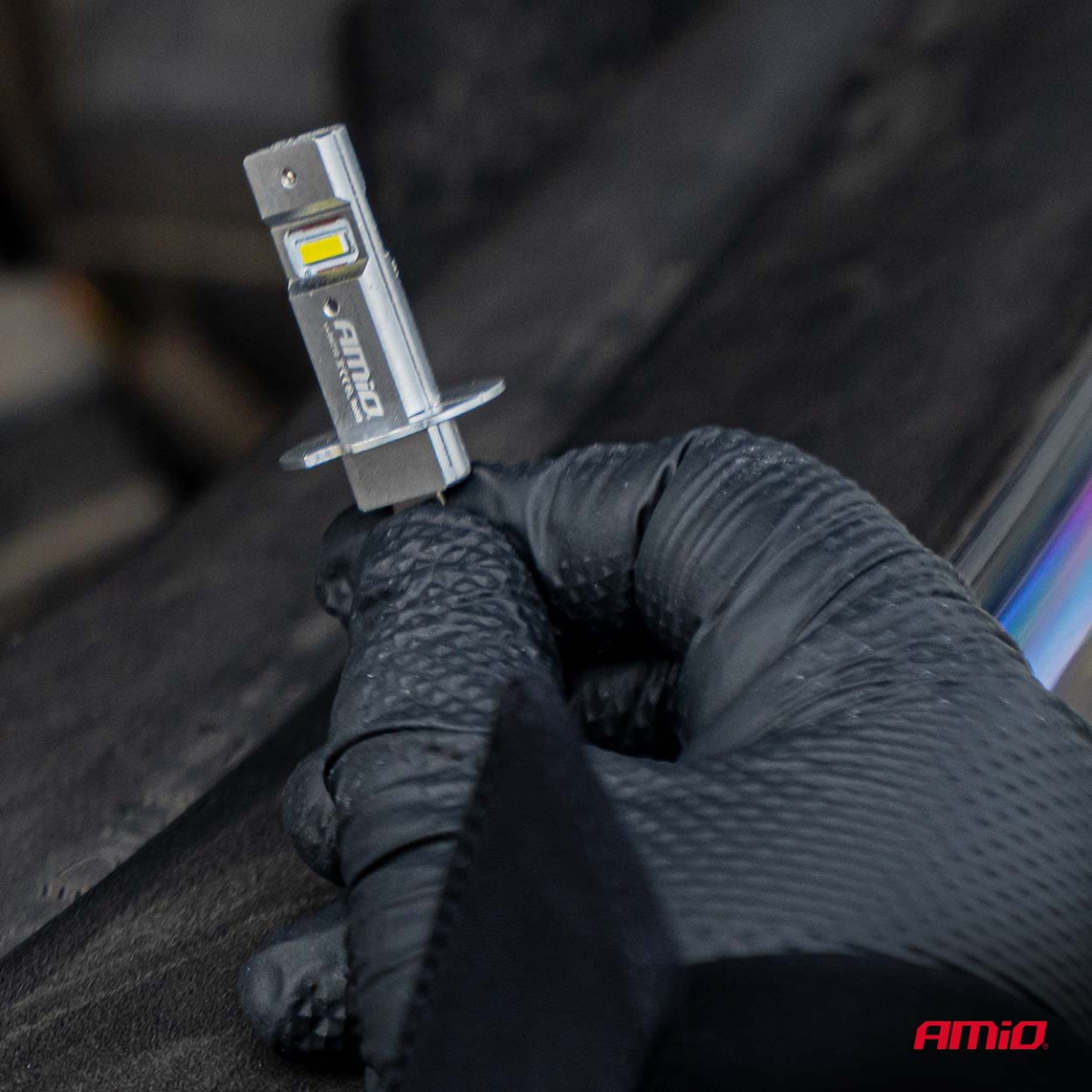 LED priekšējo lukturu spuldzes H25 CANBUS H3 12V 20W, AMIO-04710