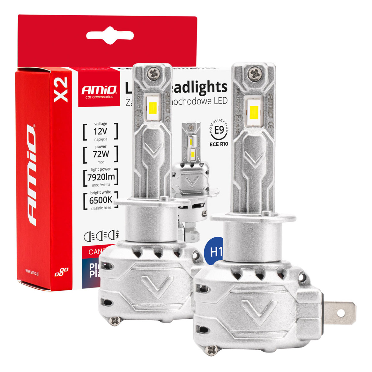 X2 sērijas H1 LED priekšējo lukturu spuldzes AMiO-02970