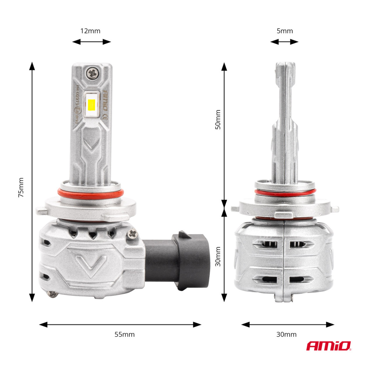 LED priekšējo lukturu spuldzes X2 sērija HB3 9005/HIR1 9011/H10 AMiO-02975