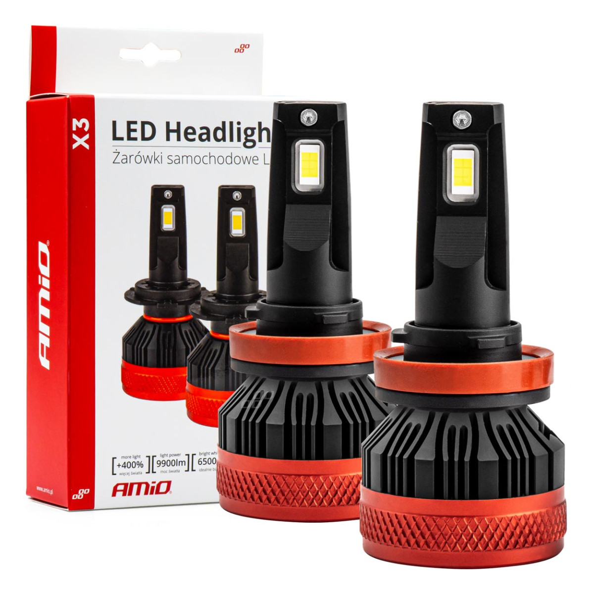 X3 sērijas LED priekšējo lukturu spuldzes H8/H9/H11/H16 AMiO-02981