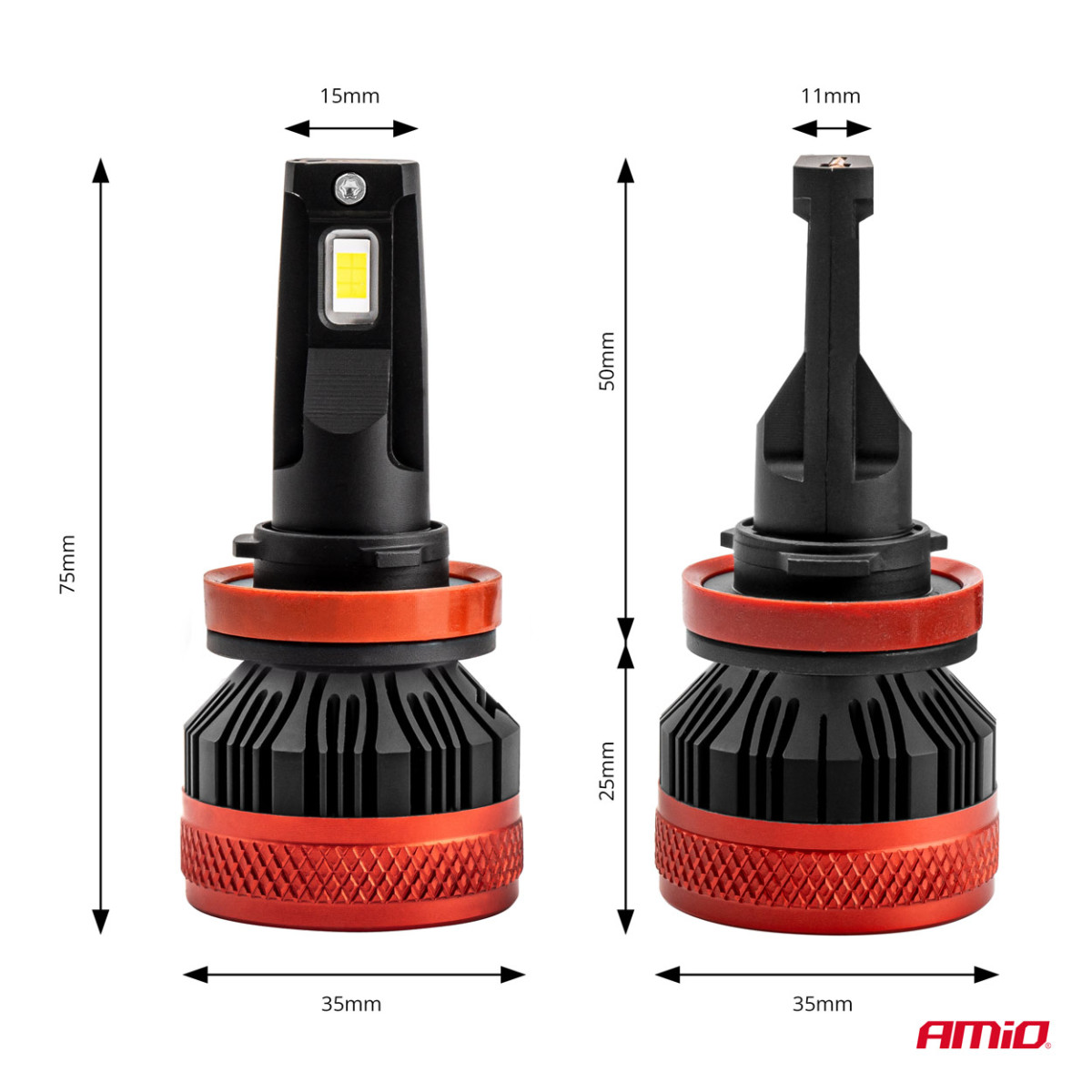 X3 sērijas LED priekšējo lukturu spuldzes H8/H9/H11/H16 AMiO-02981