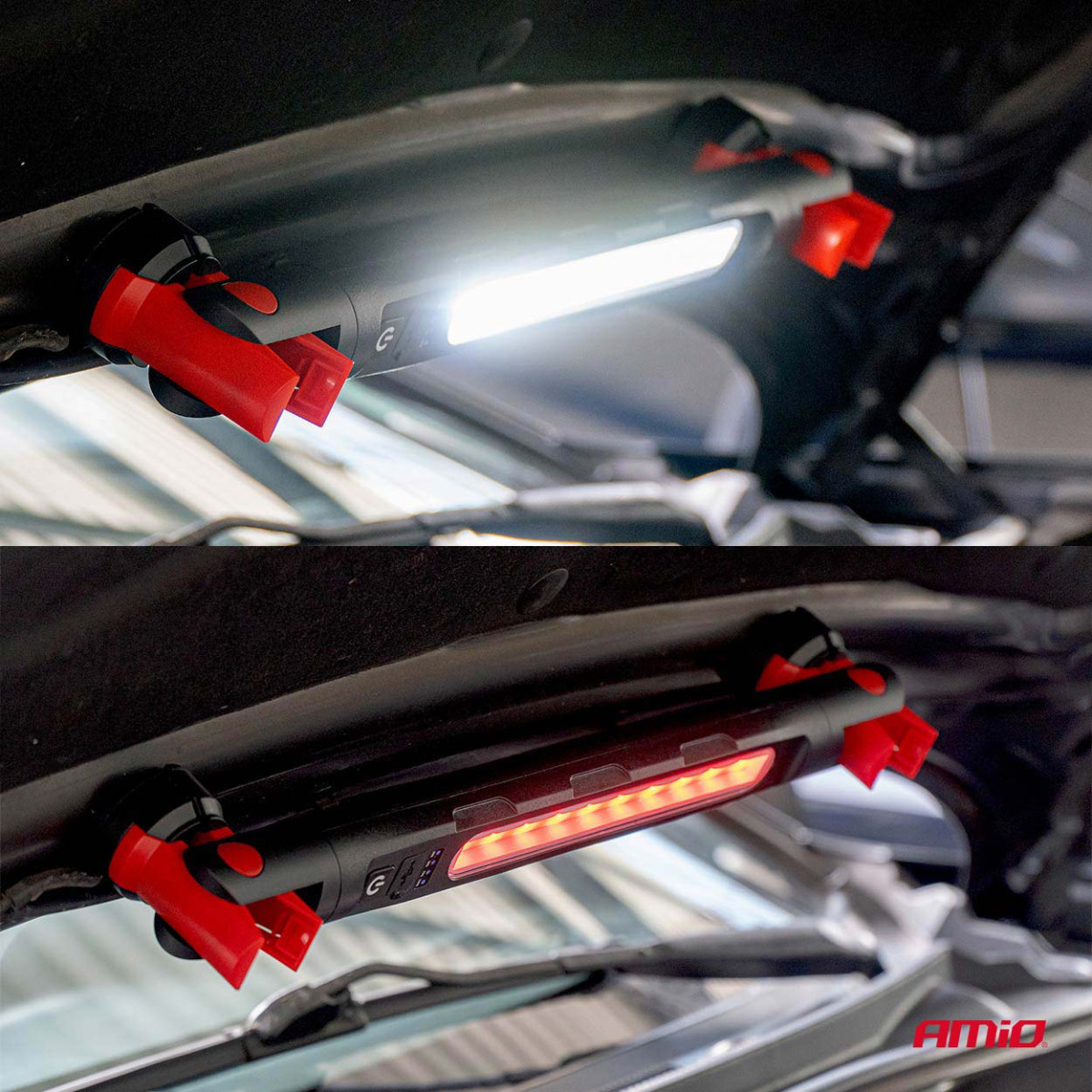 LED darba lampa ar magnētu un skavu, 4000 mAh, AMIO-05024