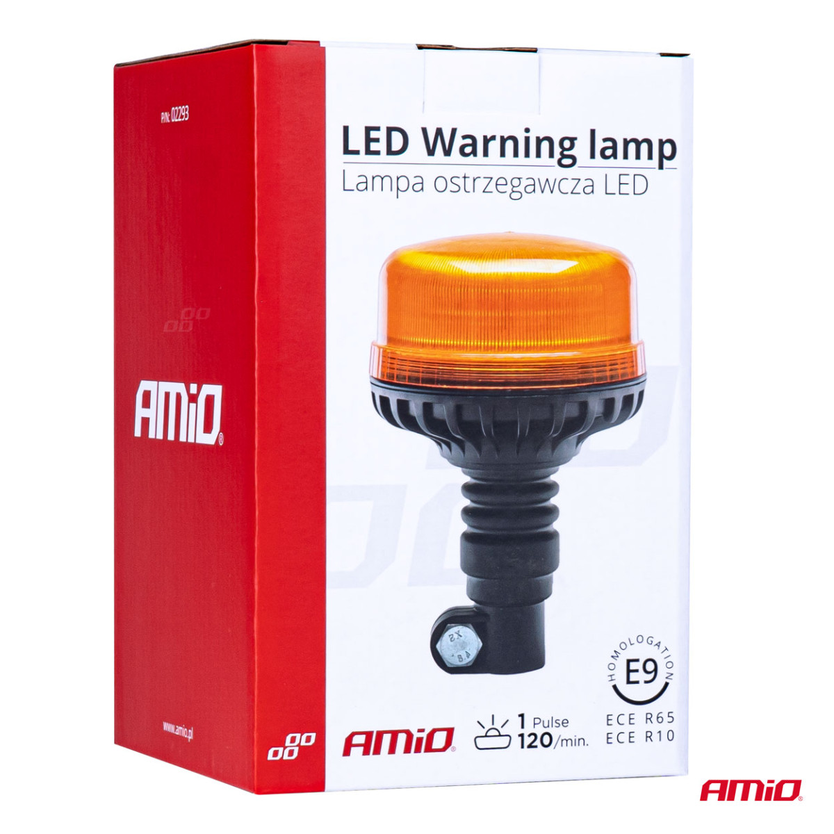 LED brīdinājuma gaisma 36 LED lokanas R65 R10 12V 24V W03p AMIO-02293