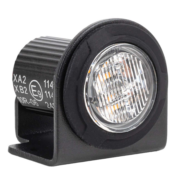 Apaļa oranža LED brīdinājuma lampa R65 12V / 24V 12W AMIO-04864