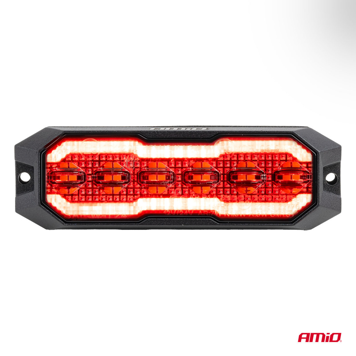 LED gabarītlukturis ar sarkanu gabarītgaismu R65 R148 12V/24V 24W AMIO-04863