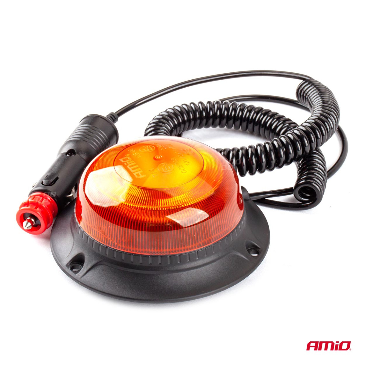 LED brīdinājuma lampa ar magnētu W21m R65 R10 18LED 12/24V IP56 AMIO-02925