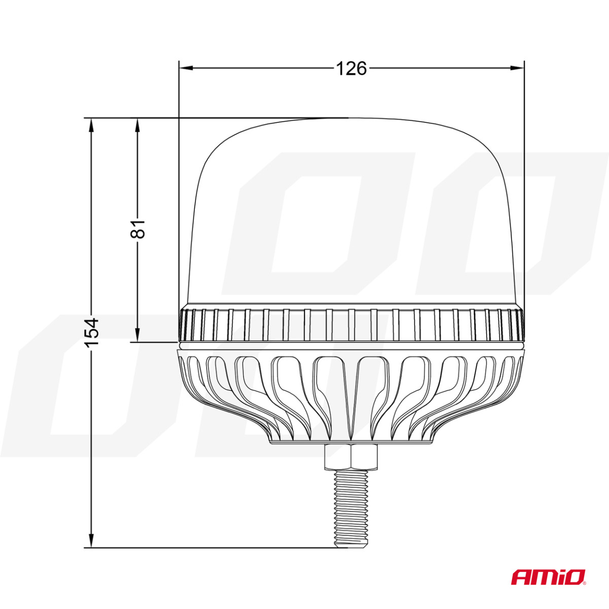LED brīdinājuma gaisma W25SB 12V 24V AMIO-03339