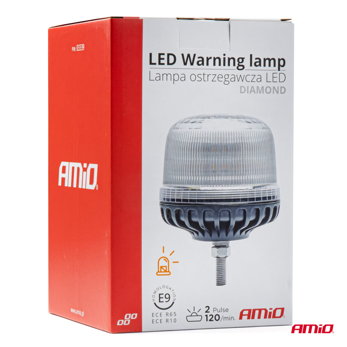 LED brīdinājuma gaisma W25SB 12V 24V AMIO-03339