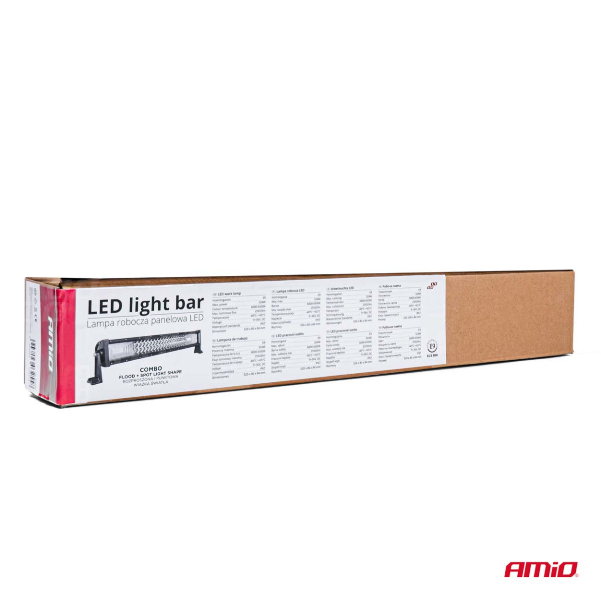LED paneļa darba lampa SLIM, izliekta, 52 cm, 9-36V, AWL44