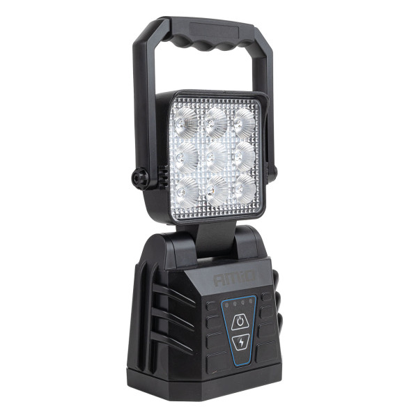 Pārnēsājama LED darba un brīdinājuma lampa 15W (BATT) AMIO-04865