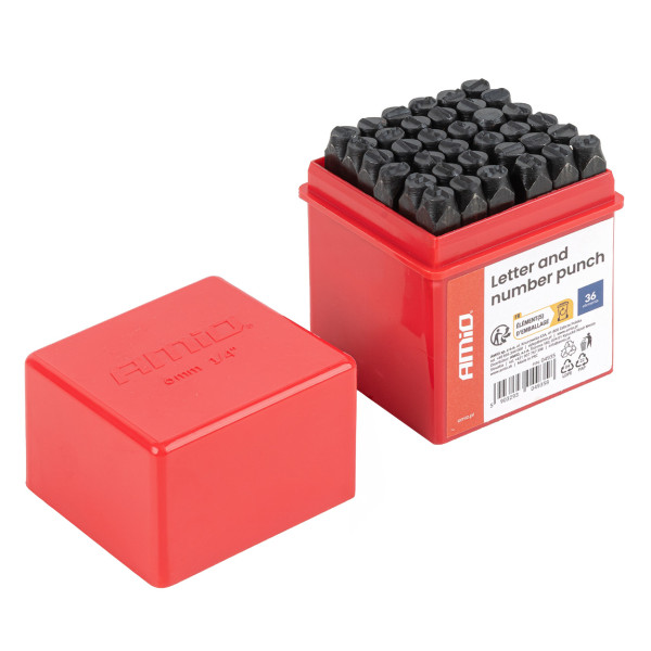 Burtu un ciparu marķieru komplekts, 6 mm, 36 gab., AMIO-04935 Burtu un ciparu marķieru komplekts, 6 mm, 36 gab., AMIO-04935