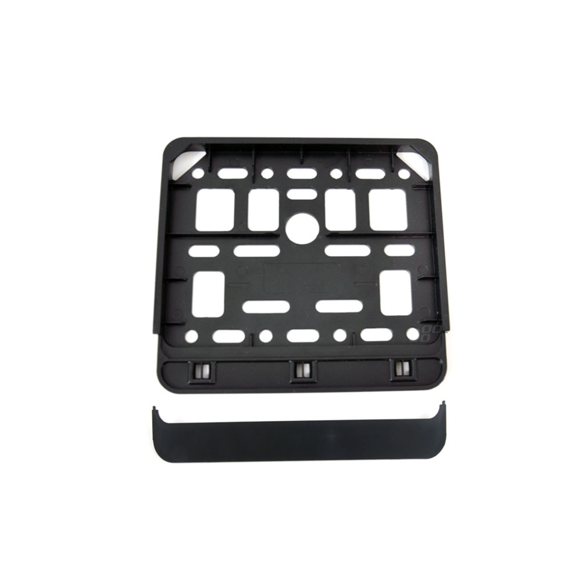 Motorollera numura zīmes turētājs – melns, AMIO-01169