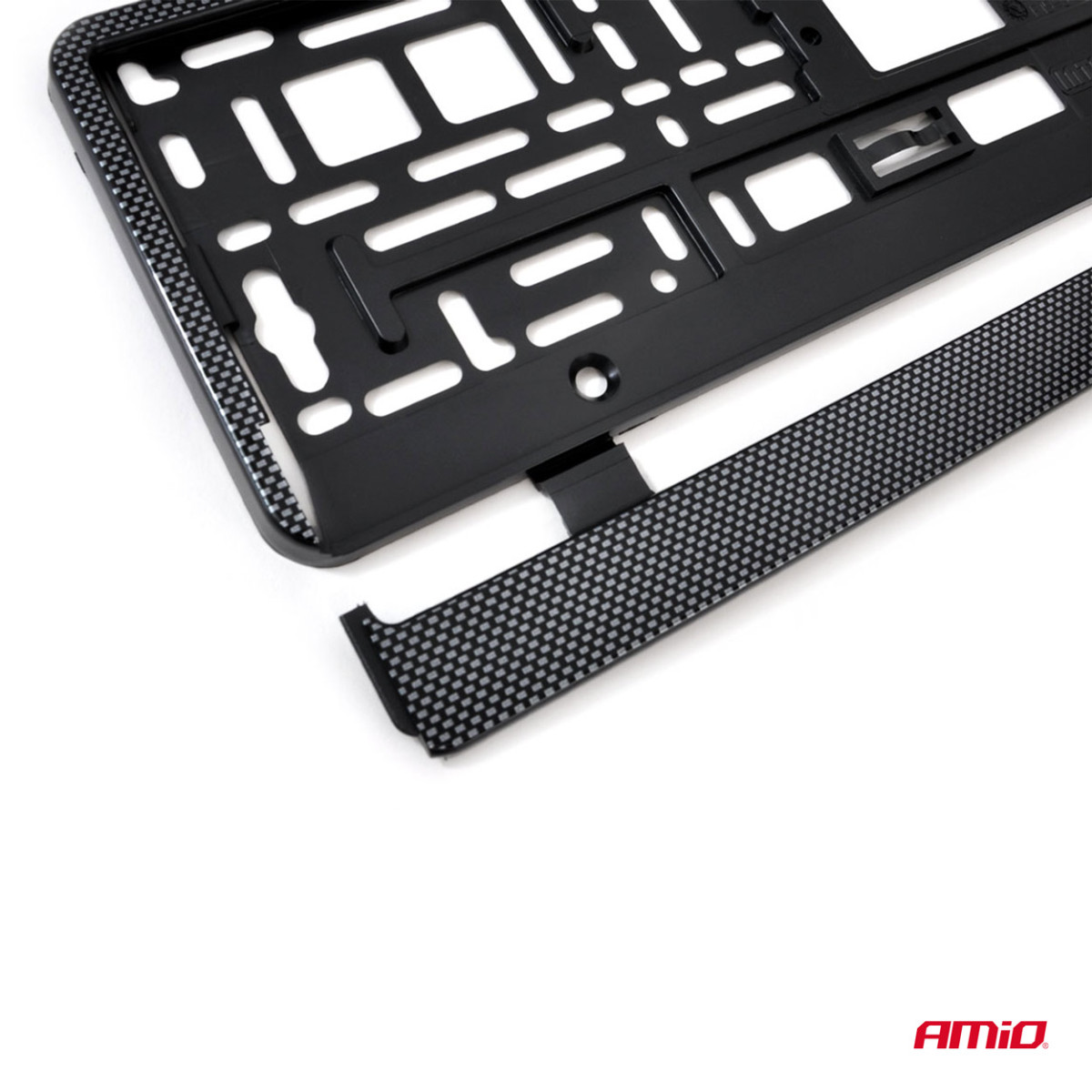 Automašīnas numura zīmes turētājs – oglekļa šķiedras, AMIO-01165