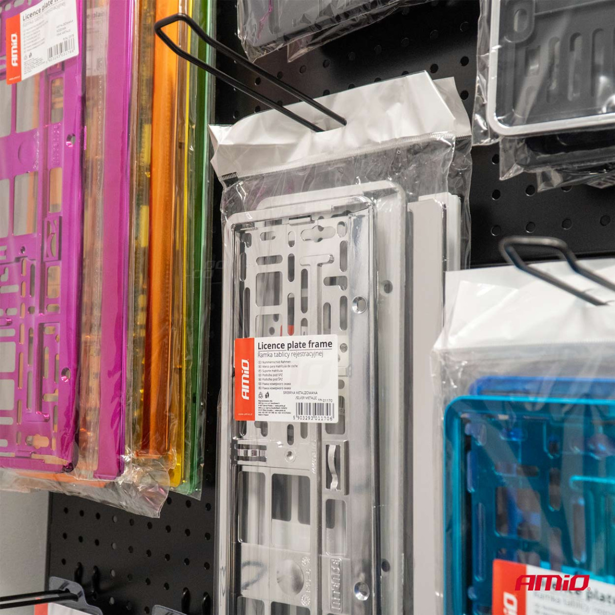 Numura zīmes turētājs – metāliski sudrabains, AMIO-01170