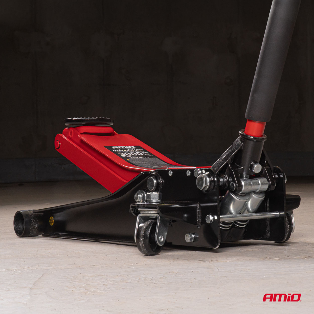 Zema profila hidrauliskais pacēlājs 3000 kg, 75–510 mm, CE, AMIO-04215