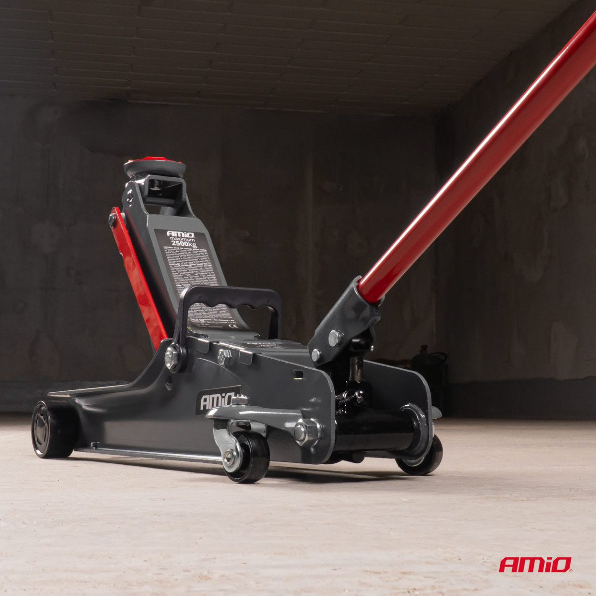 Zema profila hidrauliskais pacēlājs 2500 kg CE AMIO-02501