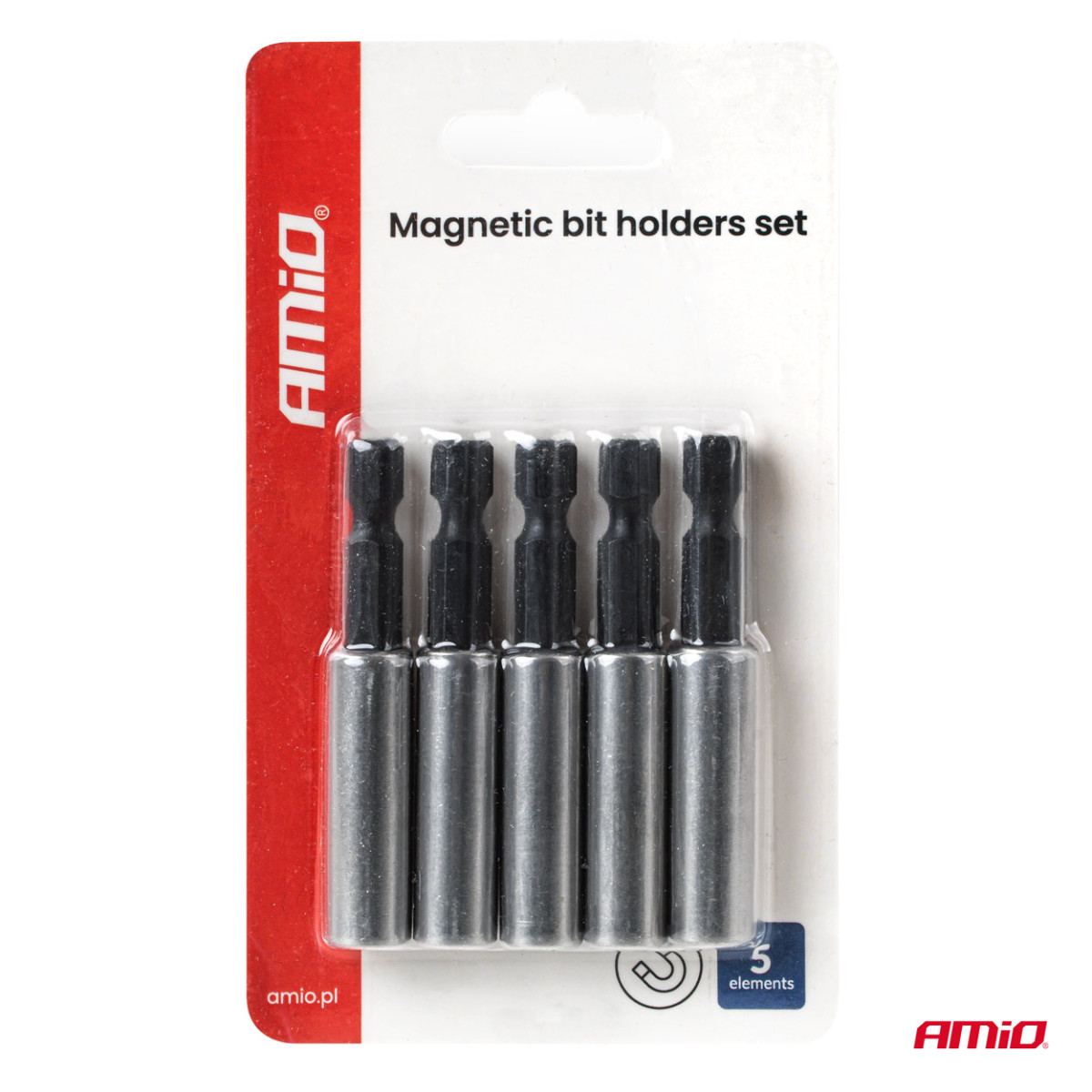 Magnētisko uzgaļu turētāju komplekts, 5 gab. AMIO-04783
