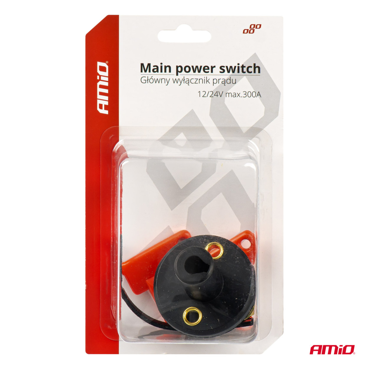 Galvenais akumulatora slēdzis 12/24V max 150A, 300A, AMIO-03023