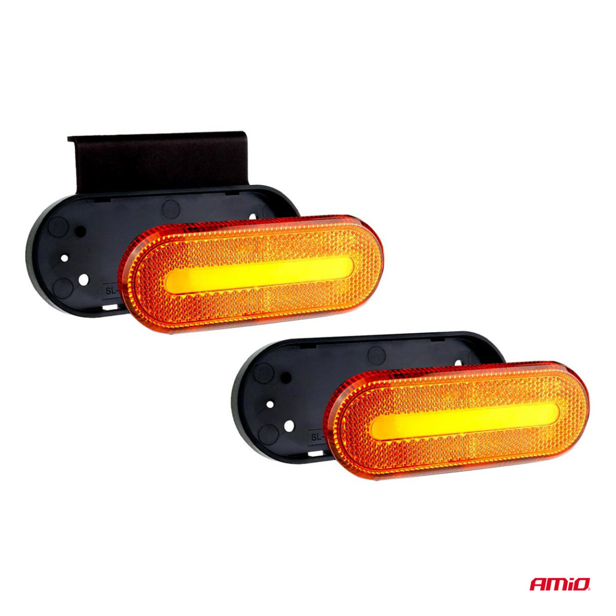 LED gaismeklis AMiO OM-01-O ovāls, oranžs