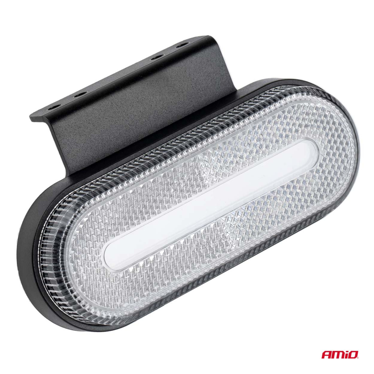 LED gabarītlukturis AMiO OM-01-W ovāls, balts