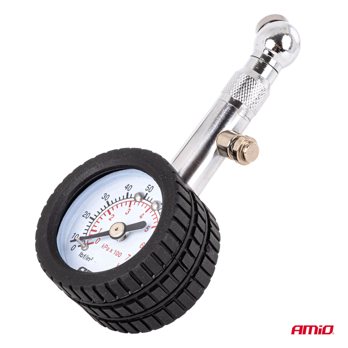 Mehāniskais spiediena mērītājs ar rotējošu galviņu un iztukšošanas vārstu 7 bar AMIO-04469