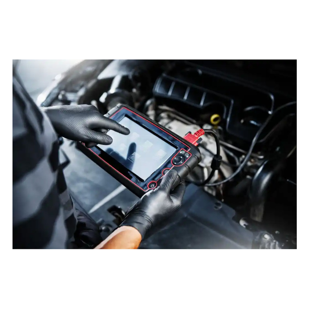 Nitrila cimdi Mercator GoGrip ONE-BY-ONE, melni, L, 100 gab.