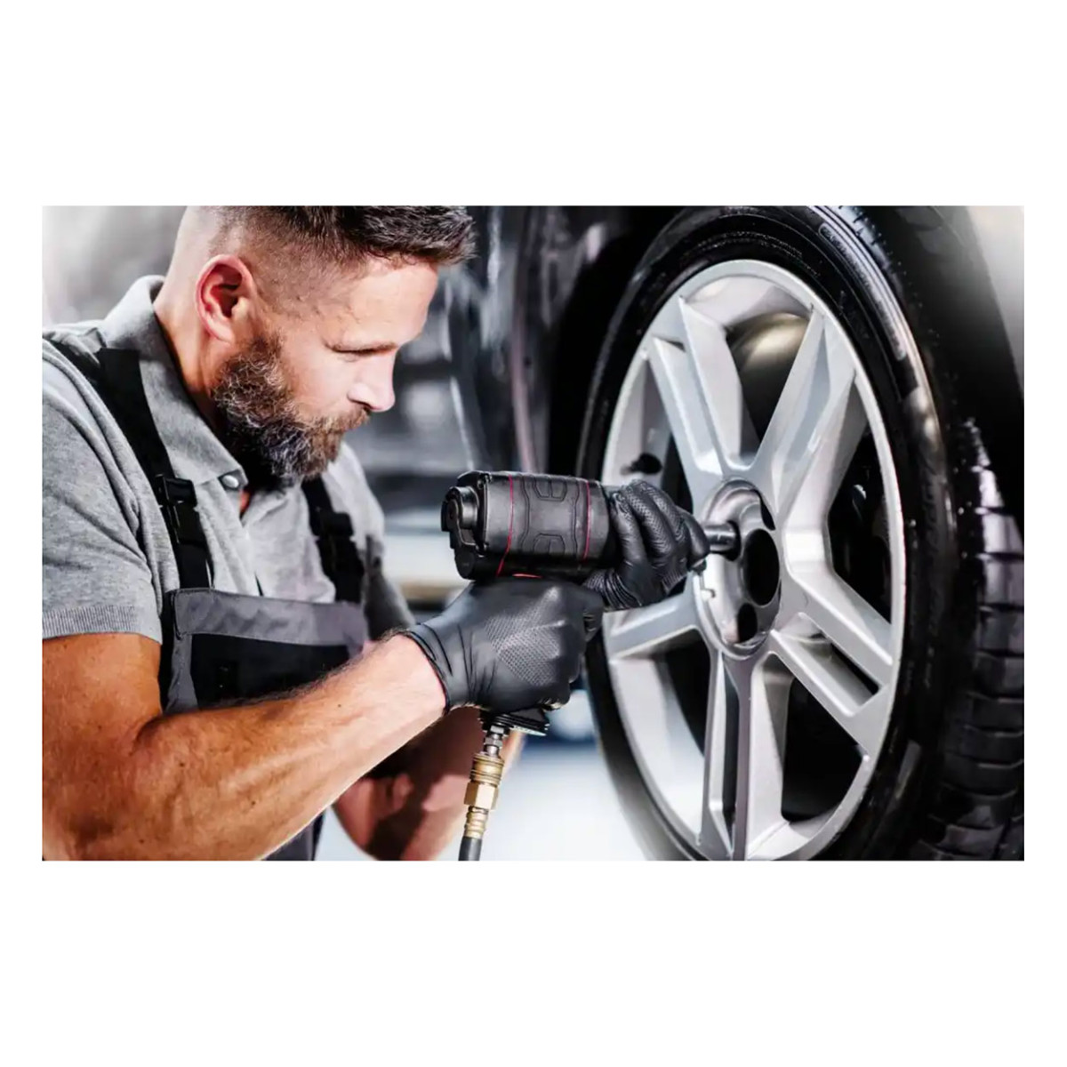 Nitrila cimdi Mercator GoGrip ONE-BY-ONE, melni, XXL, 100 gab.