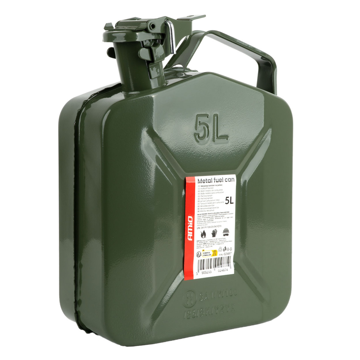 Metāla degvielas kanna, 5 l AMiO-02487